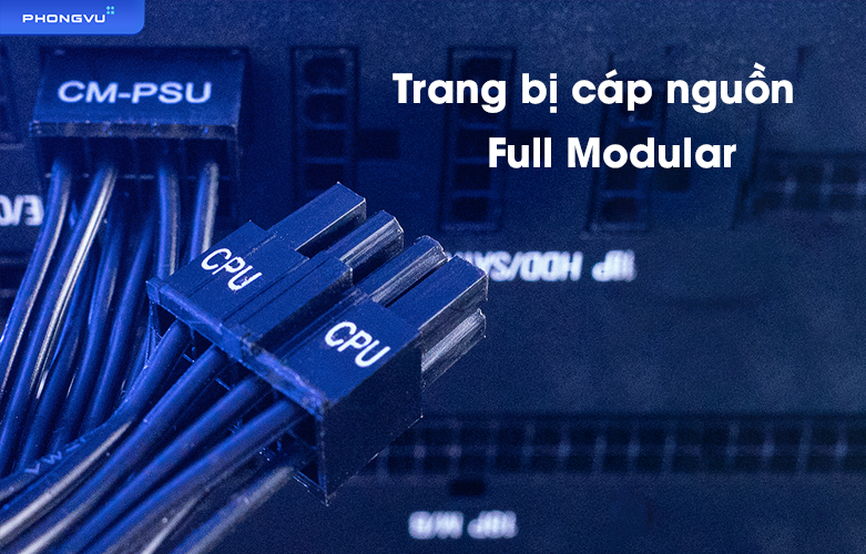 Nguồn máy tính Cooler Master MWE Gold V2 FM 1050W | Trang bị cap nguồn