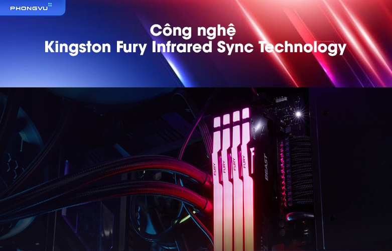 RAM desktop KINGSTON Fury Beast RGB 64 GB 5600 MHz DDR5 | Đột phá với công nghệ hiện đại