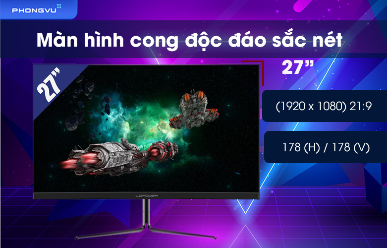 Màn hình LCD LC-M27-FHD-165-C-V2 | Màn hình cong sắc nét