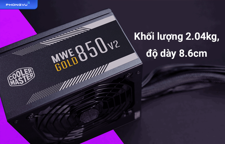 Nguồn máy tính Cooler Master MWE GOLD V2 850W | Trọng lượng nhẹ