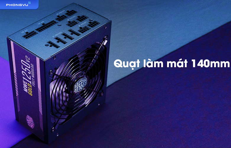 Nguồn máy tính Cooler Master MWE Gold V2 FM 1250W | Quạt làm mát