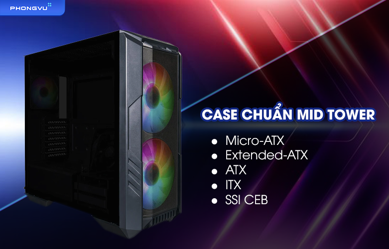 Case CM MasterCase HAF 500 (H500-KGNN-S00) | Case chuẩn mid tower