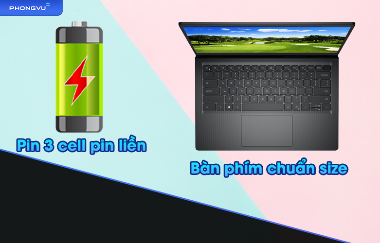 Laptop Dell Vostro 3420 (70283384) (i3-1115G4) | Pin và phím chuẩn size