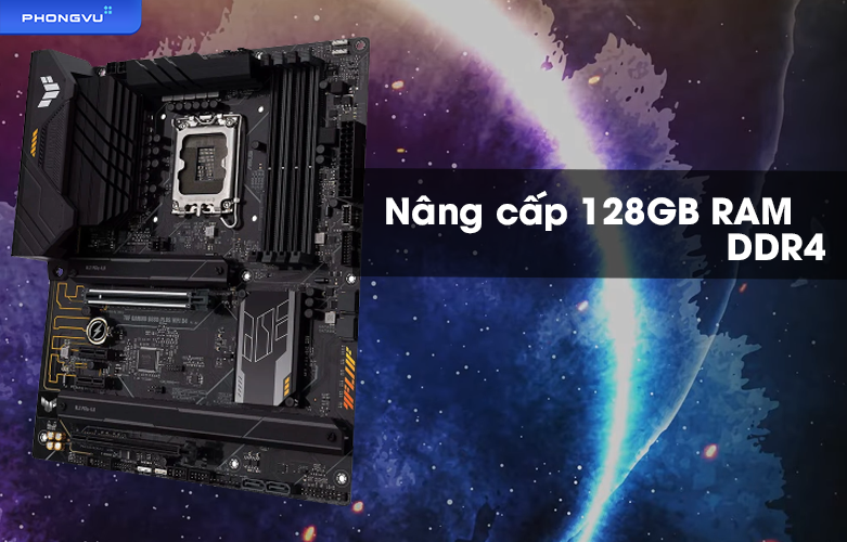 Mainboard Asus Tuf Gaming B660-PLUS WIFI D4 | Hỗ trợ nâng cấp 128GB