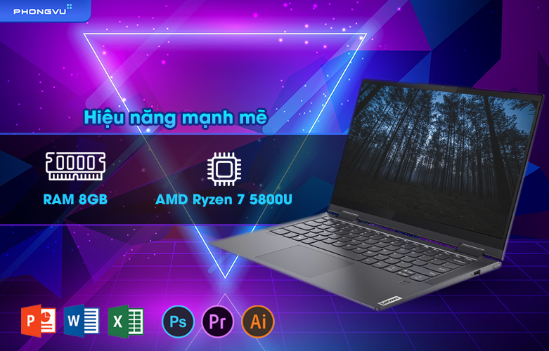 Laptop Lenovo Yoga 7 14ACN6 82N7008VVN | Hiêu năng mạnh mẽ