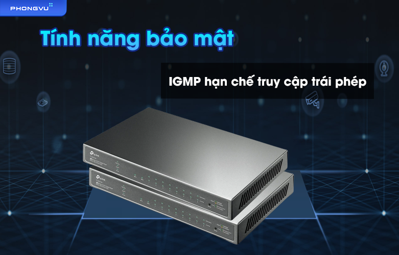 Switch Smart PoE+ TPLink 10P TL-SG2210P | Tính năng bảo mật