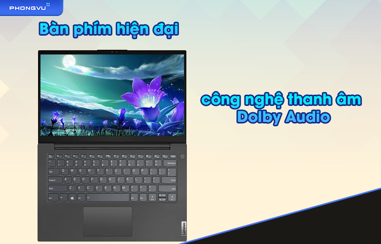 Laptop Lenovo V14 G2 ALC 82KC00BBVN | Bàn phím hiện đại