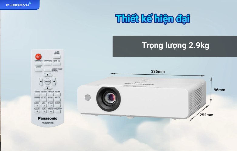 Máy chiếu Panasonic PT-LB386 | Thiết kế hiện đại