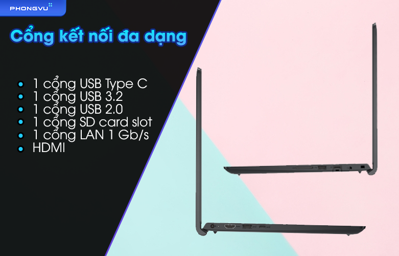 Laptop Dell Vostro 3420 (70283384) (i3-1115G4) | Cổng kết nối đa dạng