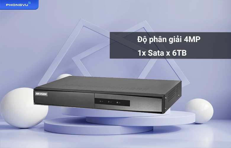 Đầu ghi IP 8 kênh Hikvision DS-7108NI-Q1/8P/M | Độ phân giải 4MP