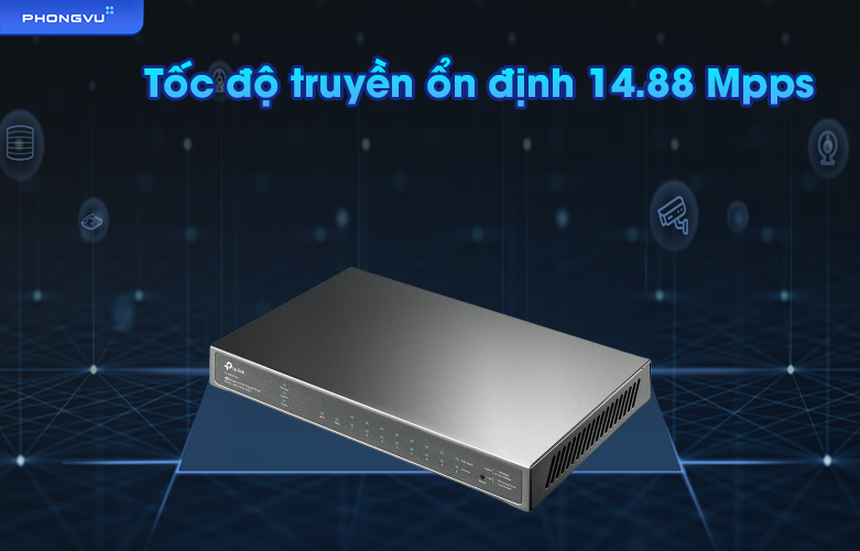 Switch Smart PoE+ TPLink 10P TL-SG2210P | Tốc độ truyền ổn định