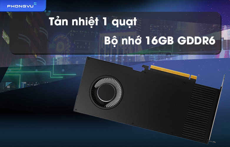 Card màn hình LEADTEK RTX A4000 16GB DDR6 (126S8000100) | Bộ nhớ lớn