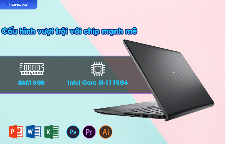 Laptop Dell Vostro 3420 (70283384) (i3-1115G4) | Cấu hình vượt trội với chip mạnh mẽ