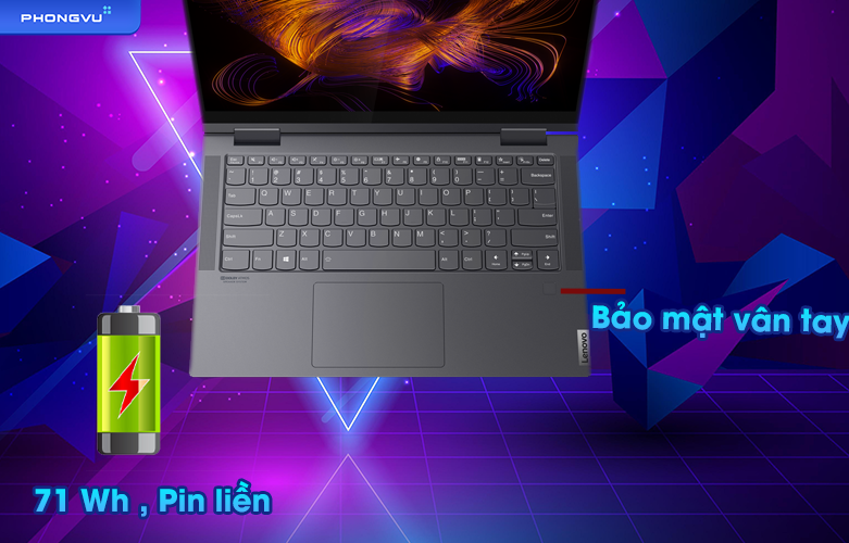 Laptop Lenovo Yoga 7 14ACN6 82N7008VVN | Bảo mật vân tay, Pin
