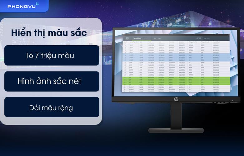 HP P22h G4 |  Hiển thị màu sắc sắc nét