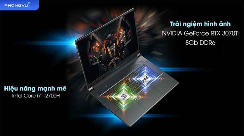 Hiệu năng mạnh mẽ với i7-12700H và RTX 3070TI 8Gb