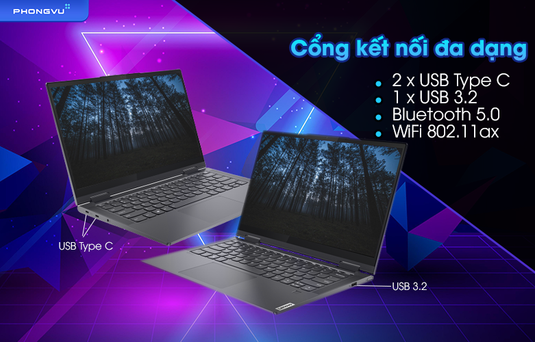 Laptop Lenovo Yoga 7 14ACN6 82N7008VVN | Cổng kết nối