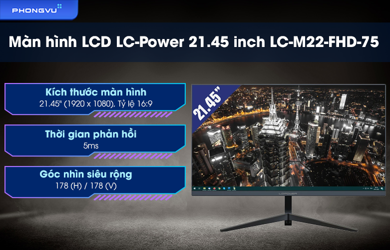 Màn hình LCD LC Power 21.45" LC-M22-FHD-75