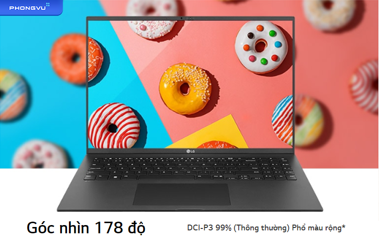 Laptop LG Gram 17Z90Q-G.AH78A5 | Góc nhìn rộng