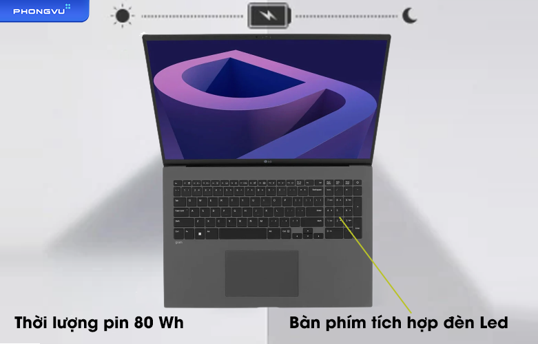 Laptop LG Gram 17ZD90Q-G.AX73A5 | Dung lượng pin