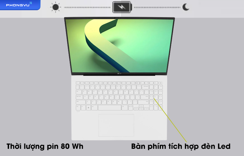 Laptop LG Gram 16Z90Q-G.AH54A5 | Dung lượng pin