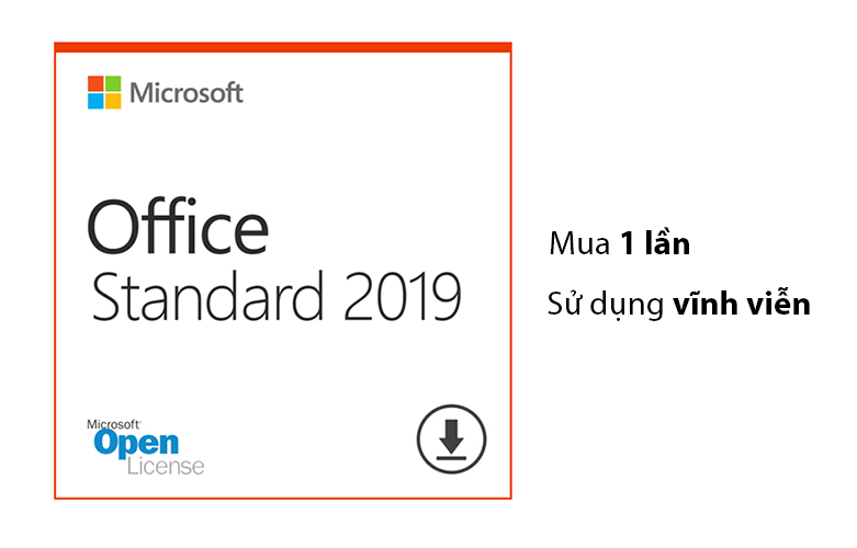 Phần Mềm OfficeStd 2019 SNGL OLP NL(021-10609) | mua một lần sử dụng vĩnh viễn