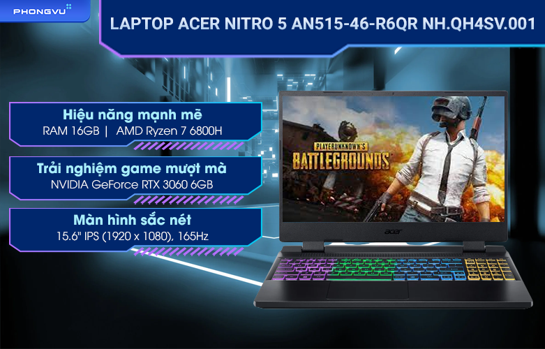 Laptop ACER Nitro 5 AN515-46-R6QR NH.QH4SV.001 