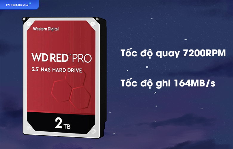 HDD WD Red Pro 7200RPM - WD2002FFSX | Tốc độ quay, ghi