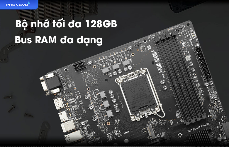 Mainboard MSI PRO B660M-P DDR4 | Bộ nhớ