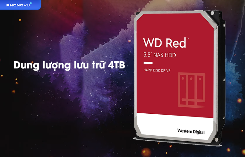 Ổ cứng HDD WD Red Pro 4TB 3.5 inch SATA 3 128MB | Dung lượng