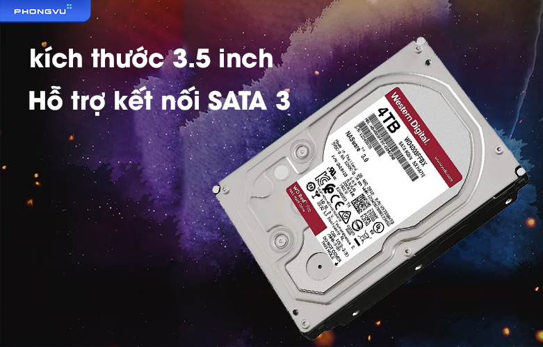 Ổ cứng HDD WD Red Pro 4TB 3.5 inch SATA 3 128MB | Kích thước 3.5 inch