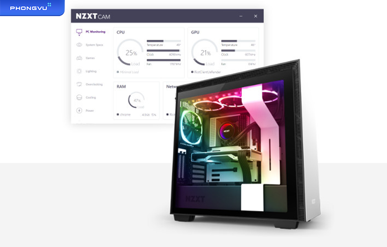 Bộ tản nhiệt nước NZXT Kraken X53 RGB - 240mm | CAm