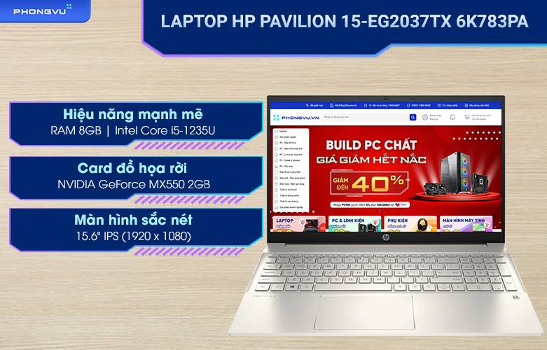 Laptop HP Pavilion 15-eg2037TX - 6K783PA