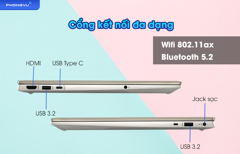 Laptop HP Pavilion 15-eg2055TU - 6K785PA | Cổng kết nối