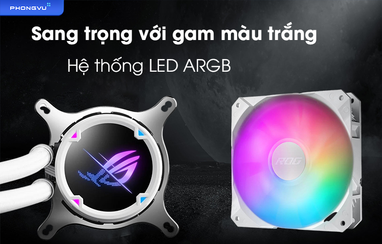 Tản nhiệt nước AIO ASUS ROG STRIX LC II 360 ARGB | Gam màu trắng