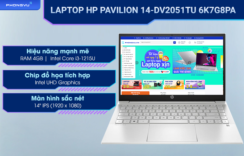 Laptop HP Pavilion 14-dv2051TU - 6K7G8PA