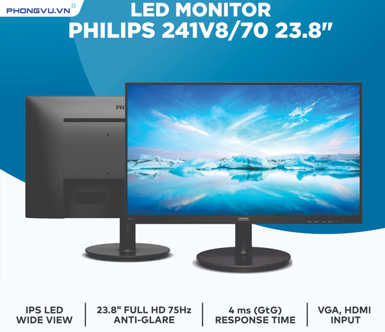 Màn hình LCD Philips 23.8" 241V8B