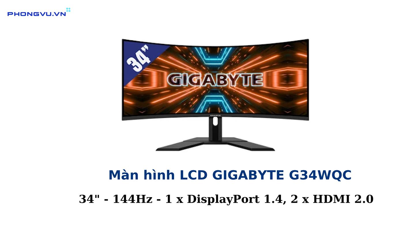 Màn hình LCD GIGABYTE G34WQC 34 inch