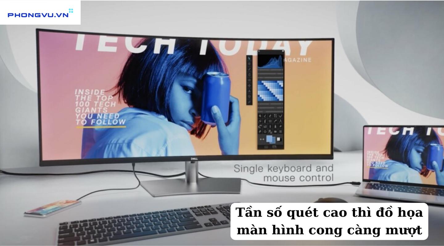 Tần số quét từ 120Hz trở lên thì đồ họa càng mượt mà