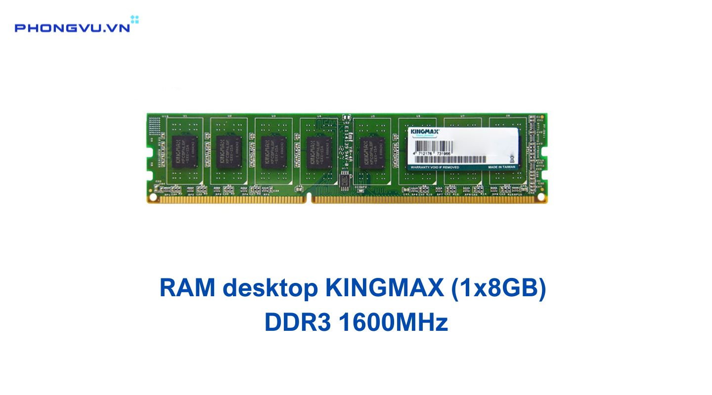 RAM desktop KINGMAX (1x8GB) DDR3 1600MHz