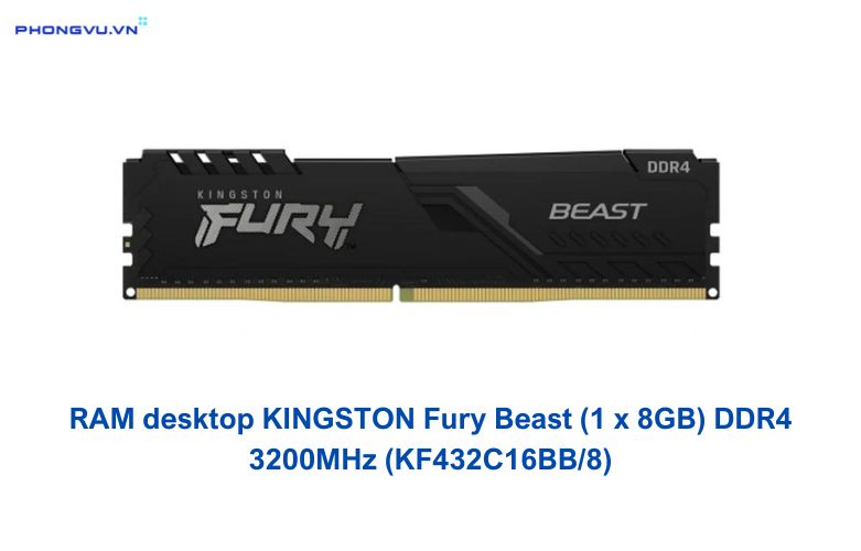 RAM desktop KINGSTON Fury Beast (1 x 8GB) DDR4 3200MHz