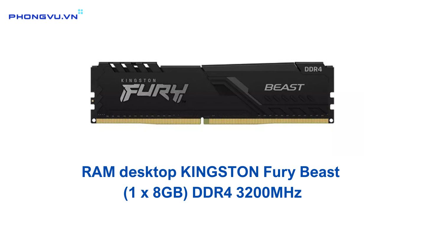 RAM desktop KINGSTON Fury Beast (1 x 8GB) DDR4 3200MHz