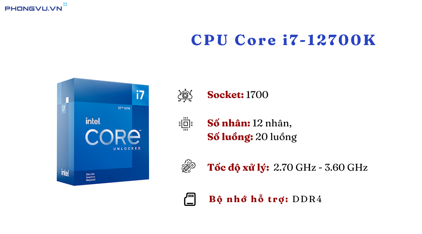 Intel Core i7-12700F - Core i7 12th Gen Alder Lake 12-Core (8P+4E) 2.1 GHz  LG 735858503105