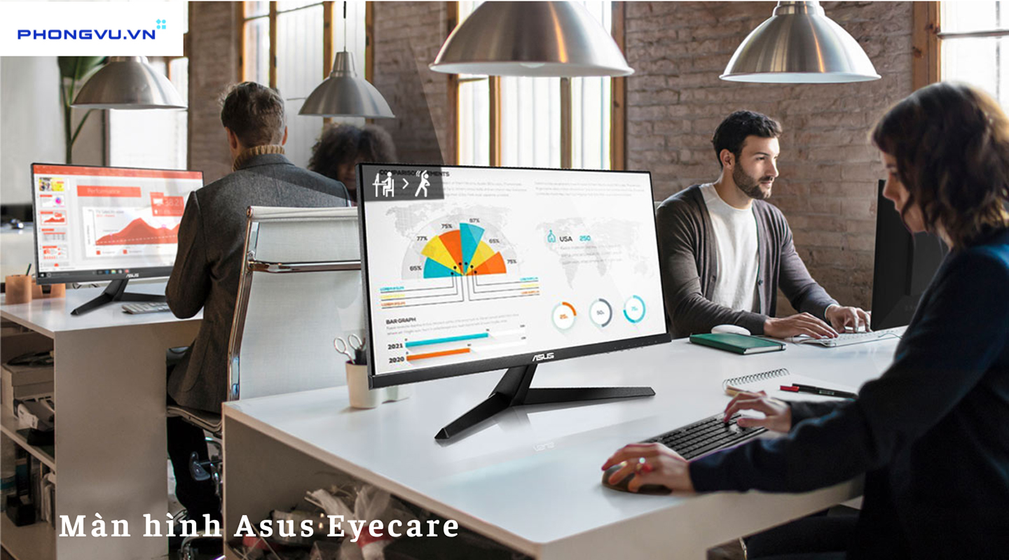 Màn hình Asus Eyecare giúp bảo vệ mắt tối đa khi sử dụng