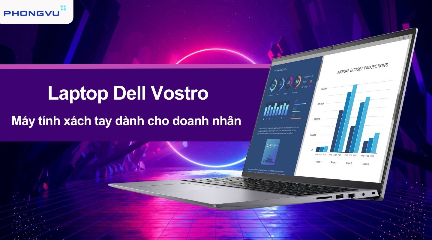 Laptop Dell Vostro chính hãng giá rẻ, trả góp  tại Phong Vũ