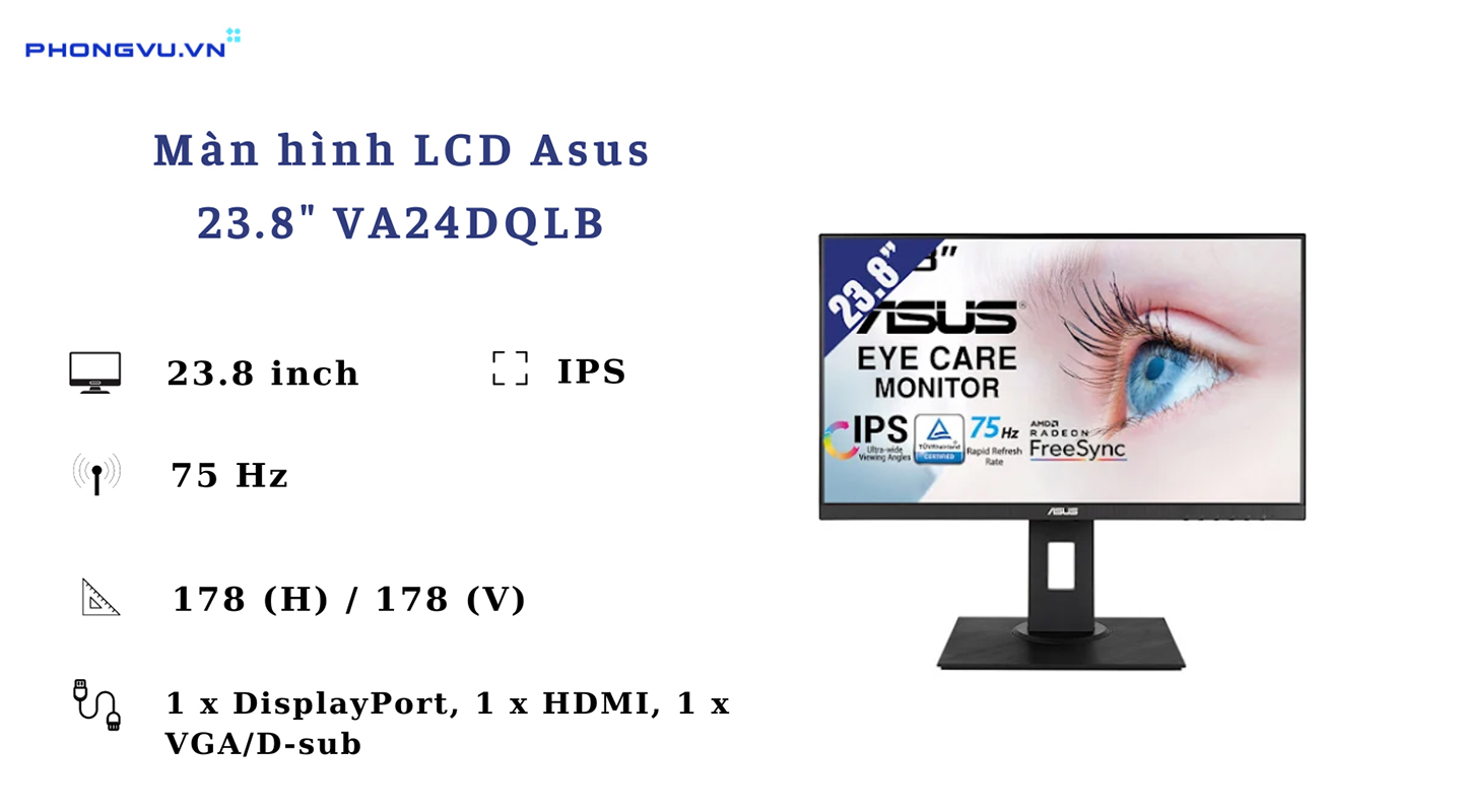 Màn hình LCD ASUS 23.8" VA24DQLB