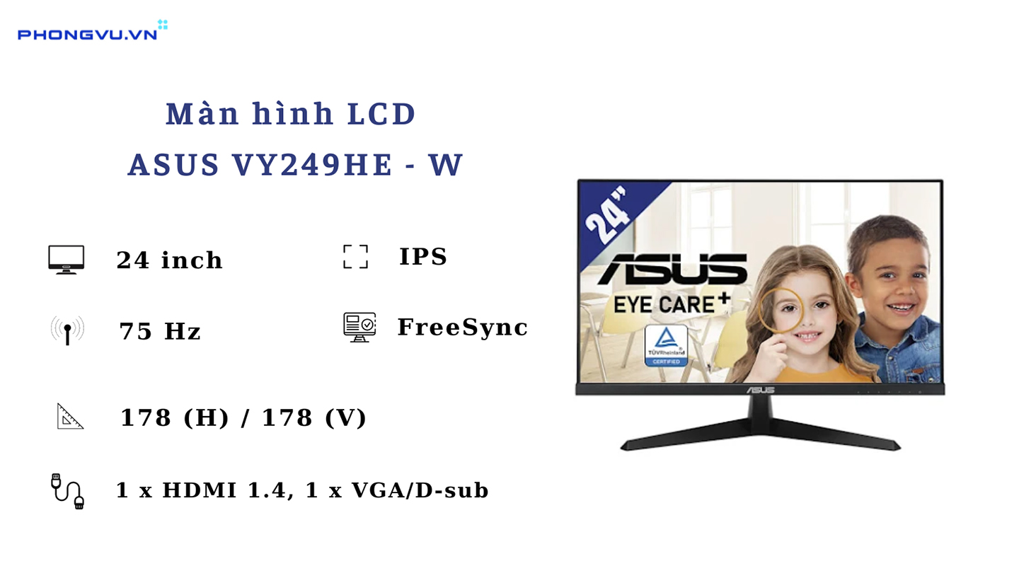 Màn hình LCD ASUS VY249HE - W