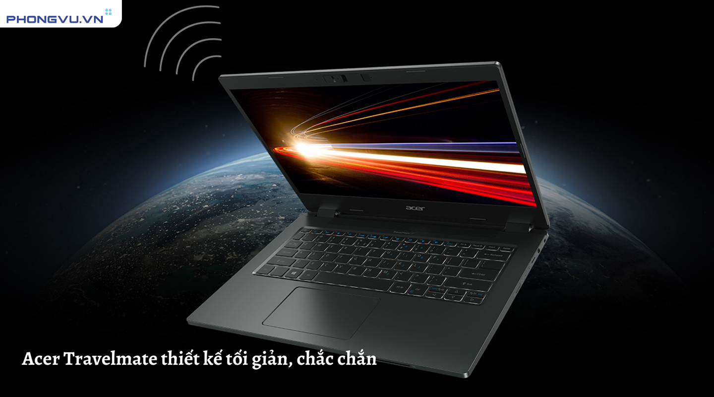 Laptop Acer TravelMate thiết kế thanh lịch, tối giản