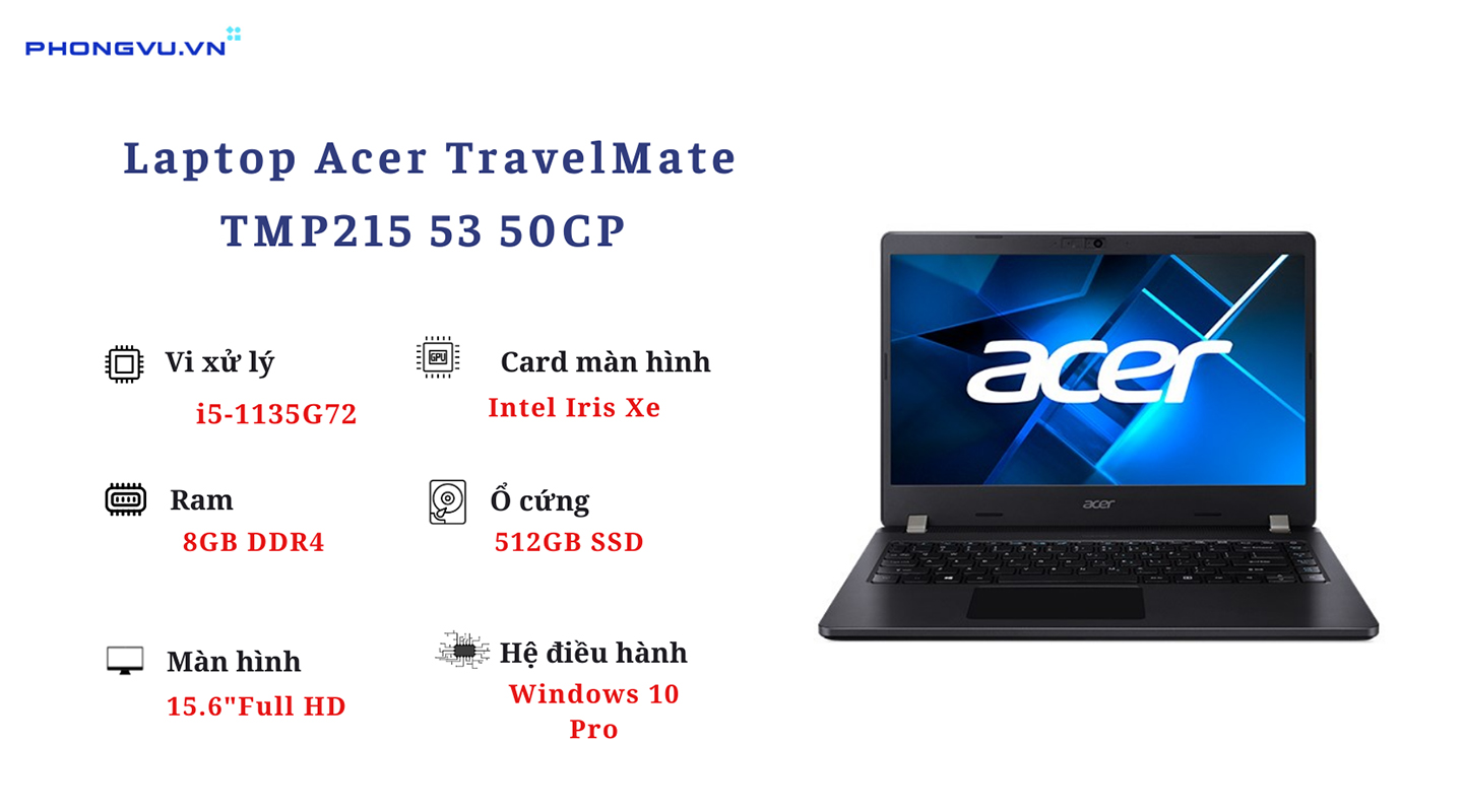 Laptop Acer TravelMate TMP215 53 50CP