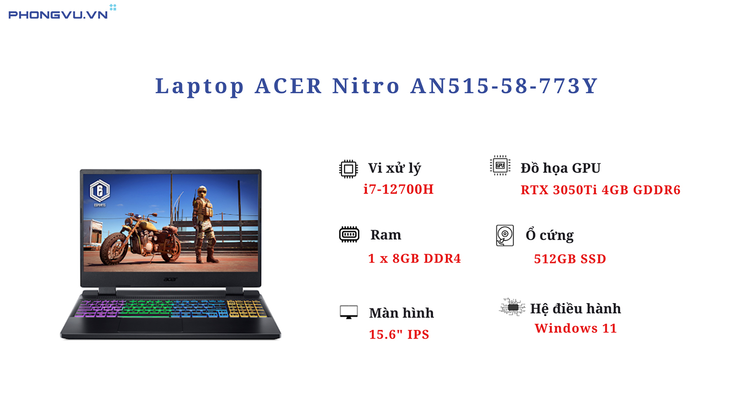 Laptop ACER Nitro AN515-58-773Y  